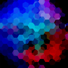Fototapeta na wymiar Abstract hexagons vector background. Colorful geometric vector illustration. Creative design template. Dark red, blue, pink colors