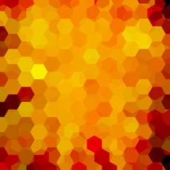 Fototapeta na wymiar Background of yellow, brown geometric shapes. Orange mosaic pattern. Vector EPS 10. Vector illustration