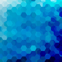Obraz na płótnie Canvas Abstract background consisting of blue hexagons. Geometric design for business presentations or web template banner flyer. Vector illustration.