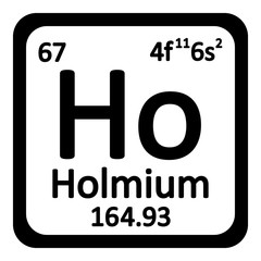 Periodic table element holmium icon.