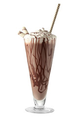 Fresh tasty cocktail isolated on white