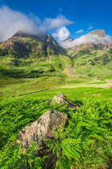 Beautiful mountains in Glencoe at sunrise, Scotland © shaiith