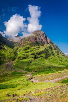 Breathtaking mountains in Glencoe at sunrise, Scotland