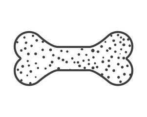 silhouette with pet bone food vector illustration