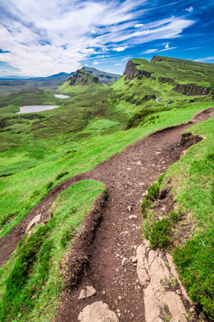 Quiraing in Isle of Skye, Scotland, United Kingdom