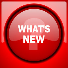 new red icon plastic glossy button