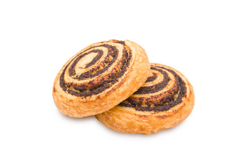 Puff buns isolated on white background
