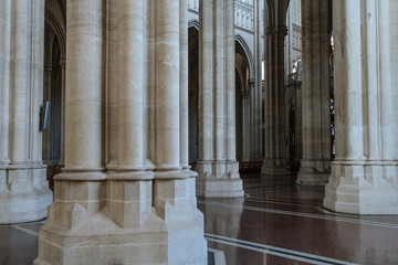 Fototapeta premium Columns and arches neo-gothics on the Cathedral of La Plata, Arg