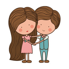 embraced couple in love with clothes vector illustration