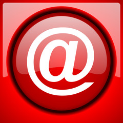 email red icon plastic glossy button