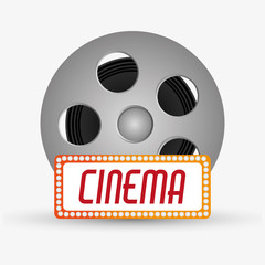 Film reel icon. Cinema movie video film and entertainment theme. Colorful design. Vector illustration