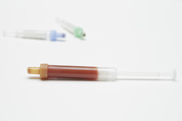 test tube full of blood