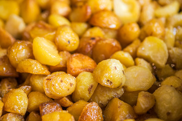 Fried potatoes in a street market in China