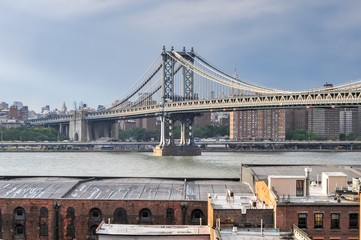 Fototapeta premium NYC Skyline from the Brooklyn Bridge