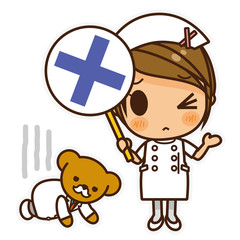 オンナノコ 看護師(白) バツ