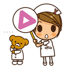 オンナノコ 看護師(白) 三角