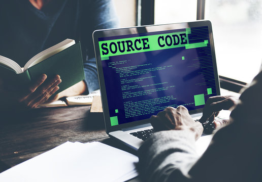 Source Code Analysis Binary Computer Internet Concept