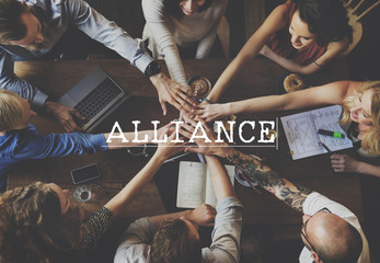 Fototapeta na wymiar Alliance Teamwork Connection Relationship Partnership Concept