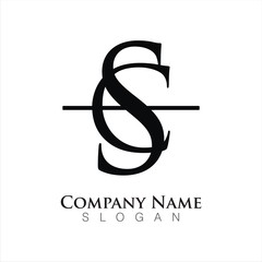 SC letters logo template