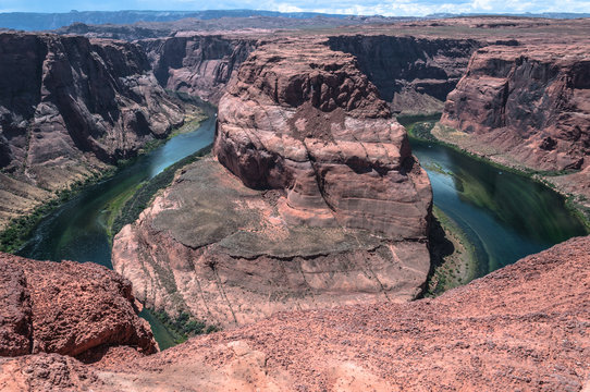 Horseshoe Bend in the Colorado River meanders near Page, Arizona
