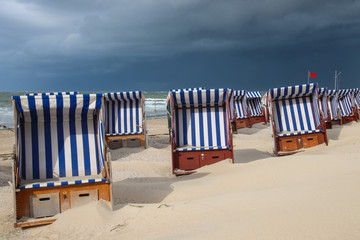 Strandkörbe an der Nordseeküste