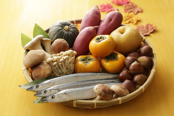 秋の食材 Japan autumn foods