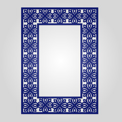 Abstract cutout panel for laser cutting, die cutting or stencil. - 123513394