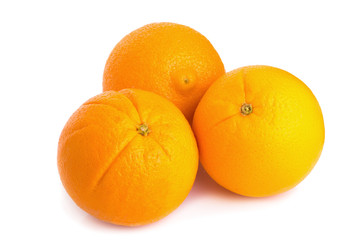 Orange fruit isolated on white background.