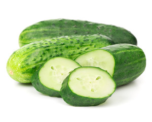 cucumbers isolated on white