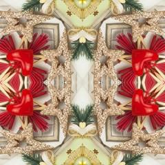 New texture of Christmas wrapping paper. Luxury gift wrapping. Background on Christmas Eve. Decorations for the presents.
