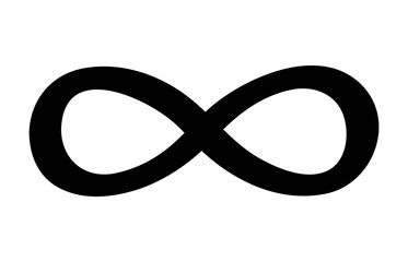 Endless infinity or infinite loop flat icon for apps and websites