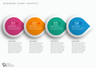 Business Chart 4-Step Process #Vector Graphic