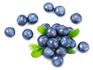 blueberries isolated on white