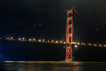 Golden gate at night