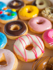 Multi-colored donuts