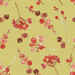 Watercolor seamless Christmas pattern