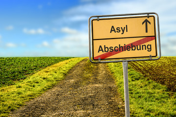 Fototapeta premium Schild 177 - Asyl
