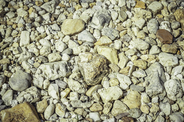 Gravel stones background, texture.
