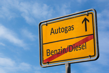 Obraz premium Schild 112 - Autogas