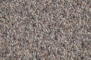 small stones flooded asphalt