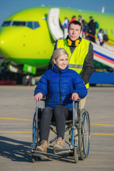 disabled person sit in wheelchair