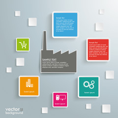 Colored Quadrates Infographic Industry Cycle