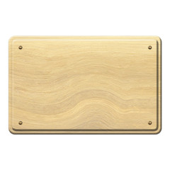 empty wooden sign isolated on white