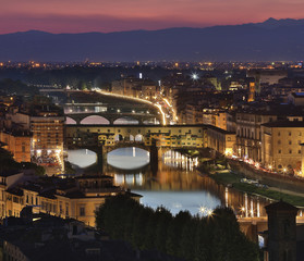 Fototapeta na wymiar Ponte Vecchio - Florence at night