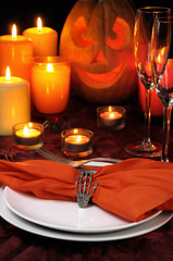 decor napkin on Halloween