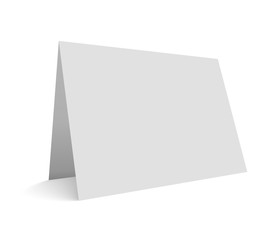 Empty vector illustration greeting card isolated on white.