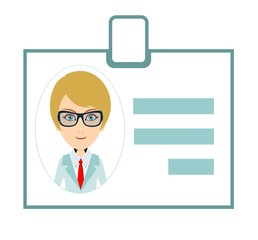 Identification card for woman.