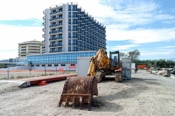 excavator with palace
