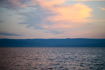 Spectacular sky over sea