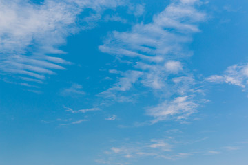 sky with white clouds and bright sky background.